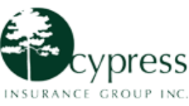Cypress Insurance Group Inc. logo: Green circle with a cypress tree, followed by the company name in text.