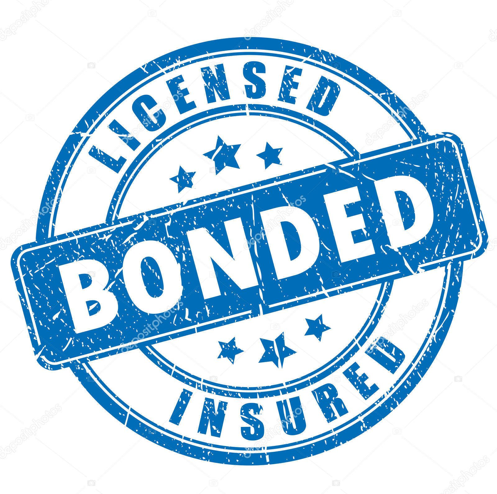 Blue circular stamp: 