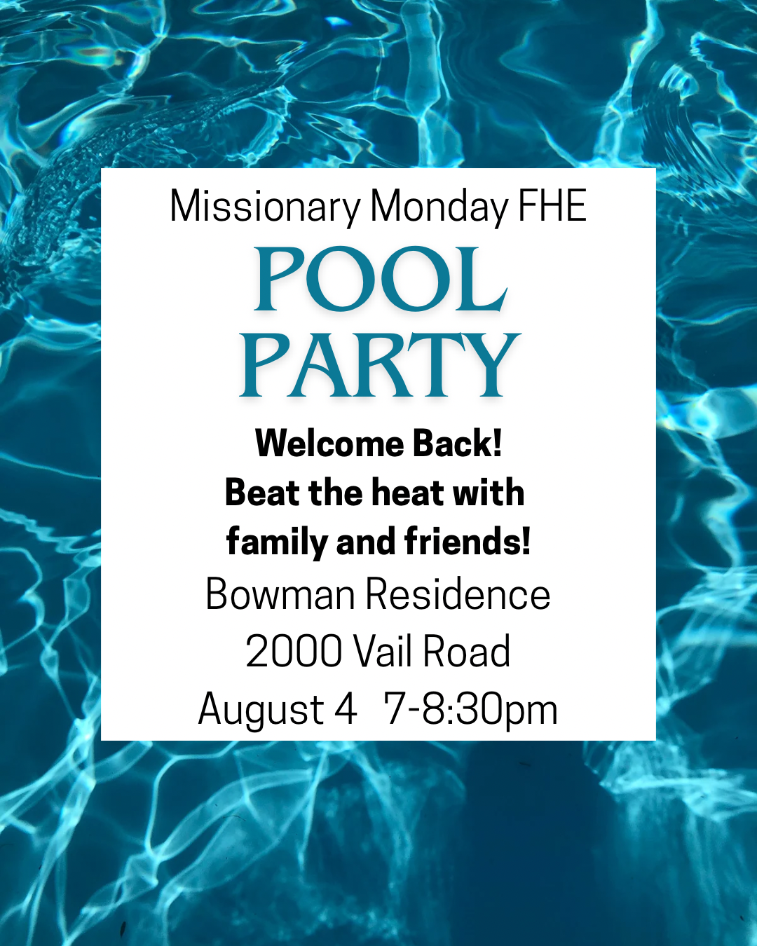 Missionary Monday FHE