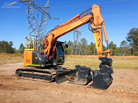 excavator on a field