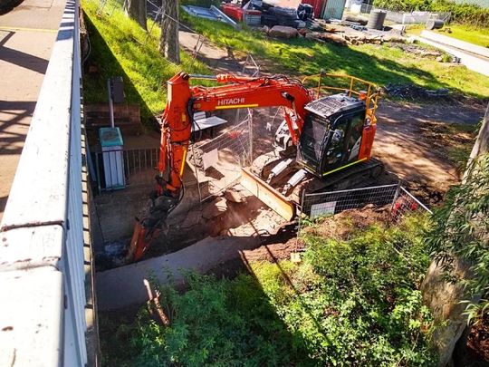excavator working