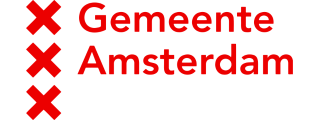 Een rood-wit logo voor amsterdam