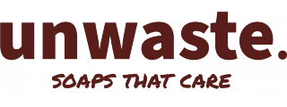 Een logo voor een bedrijf genaamd unwaste soaps that care