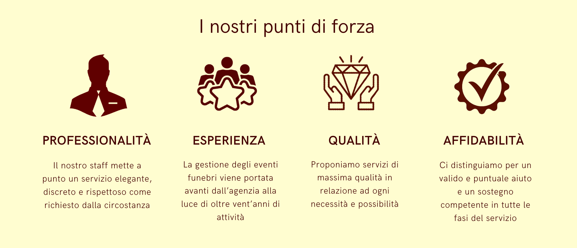 Onoranze funebri eden: punti di forza