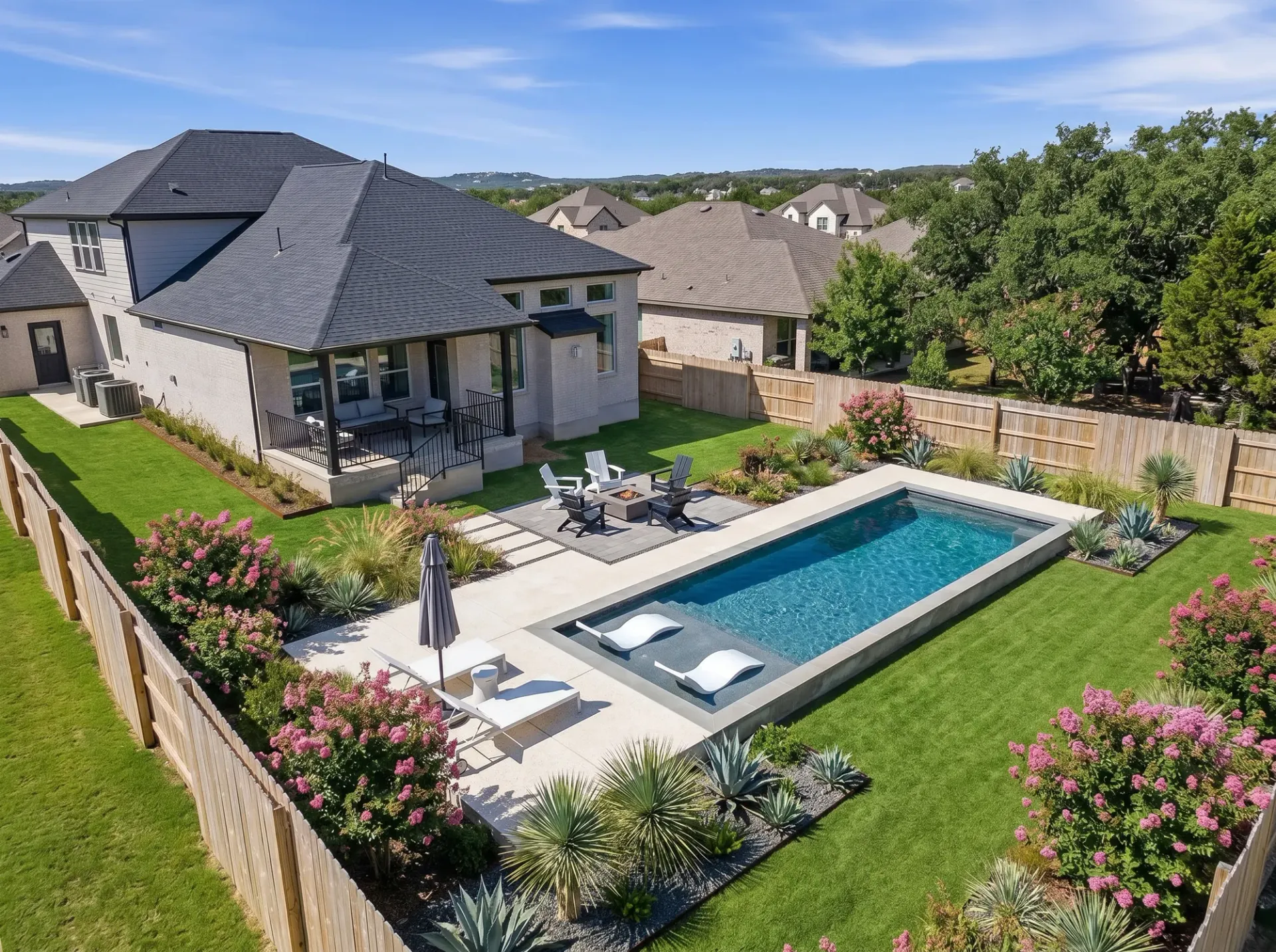 custom pool and spa design in Bee Cave Texas