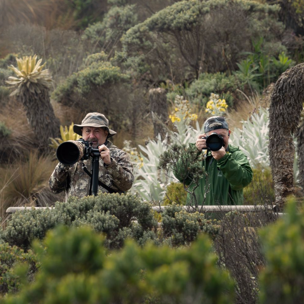 two photographers at Nevado del Ruiz National Park 
