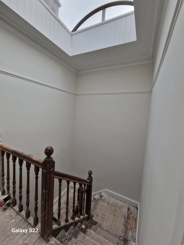 Painters and Decorators Manchester - staircase painted white matt