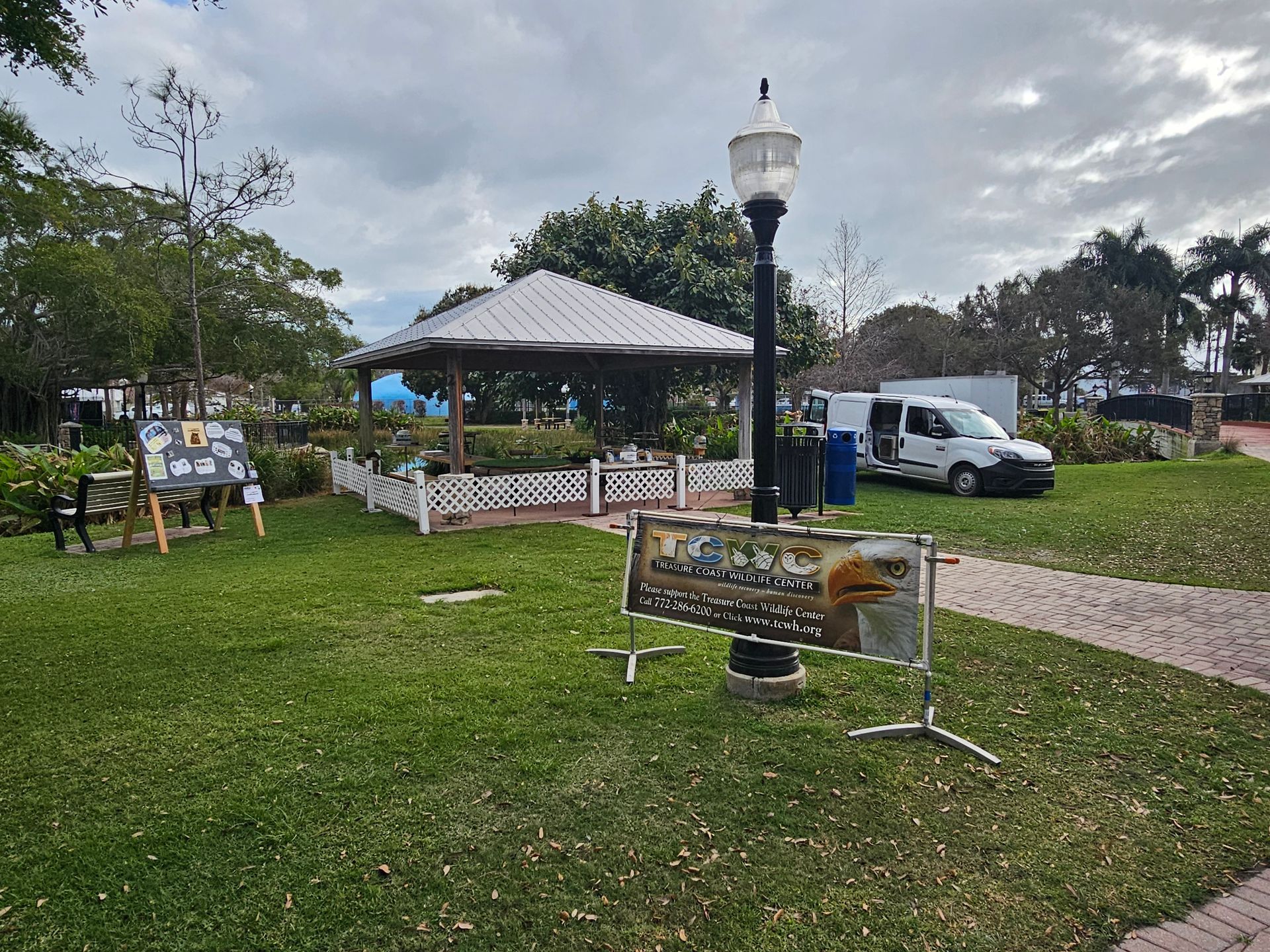 Event setup at a festival