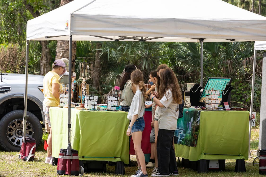 Jewelry vendor at event