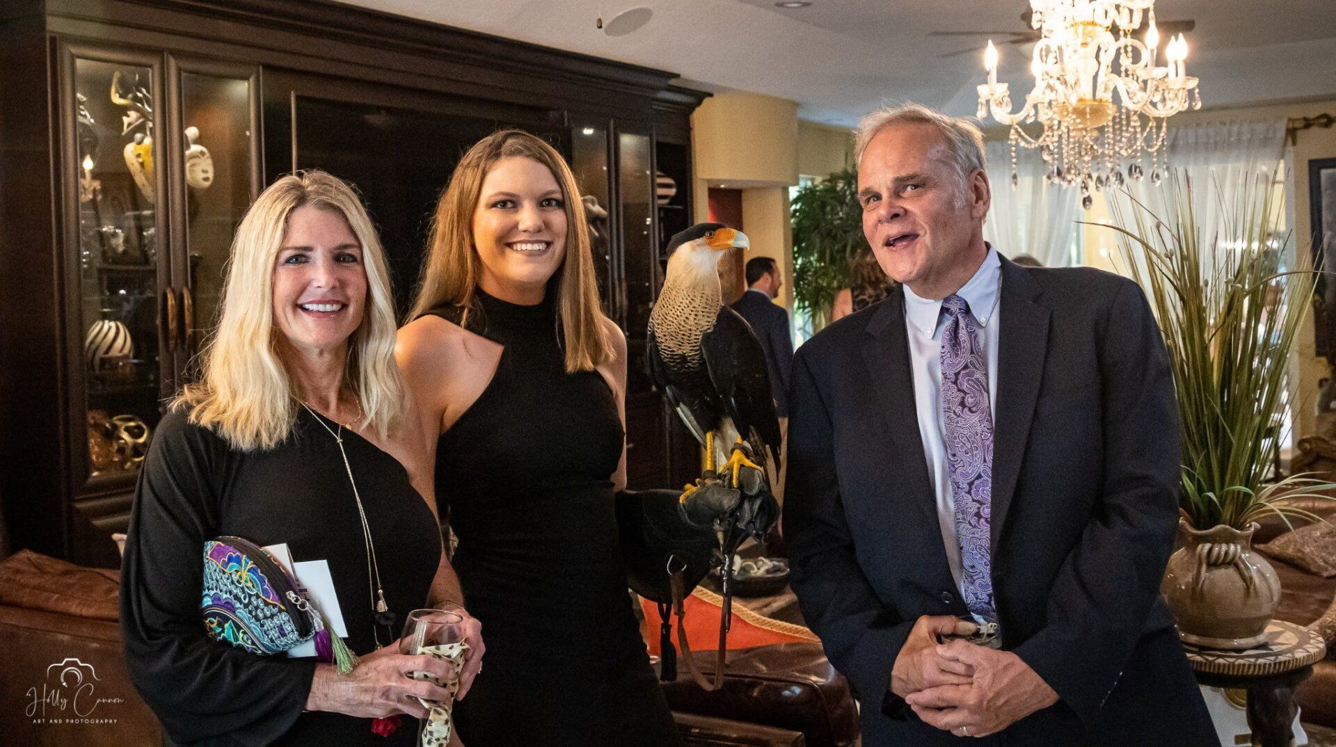 Staff with crested caracara