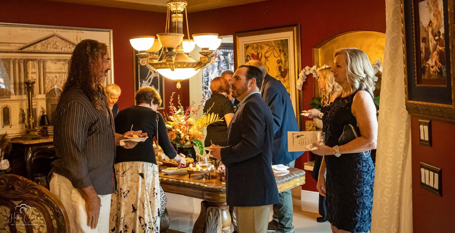 Guests at event talking