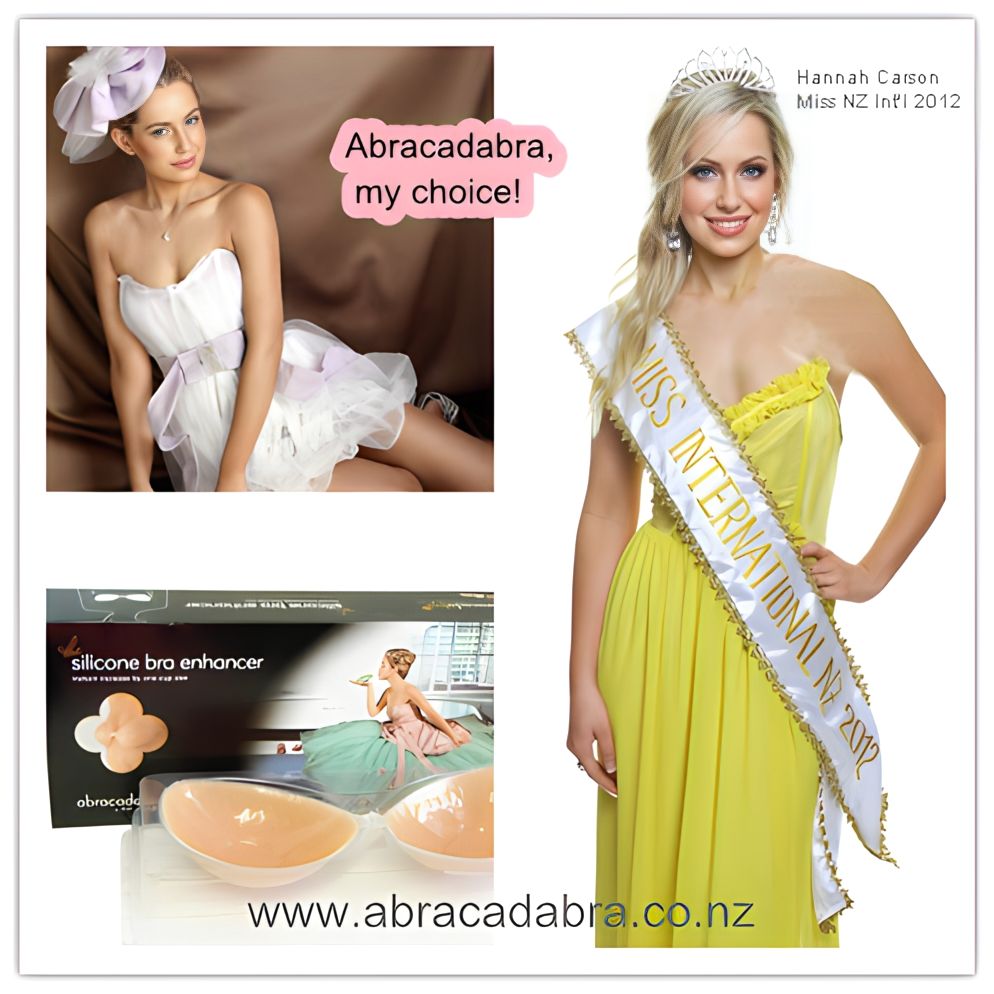 Miss International NZ  endorses Abracadabra's innovative adhesive bras NZ.