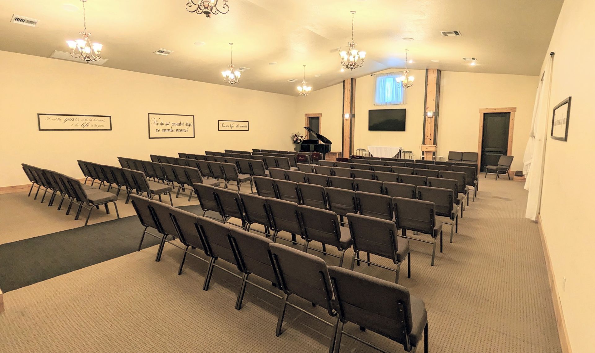 Service room at Bell Tower Funeral Home