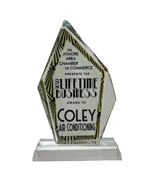 A lifetime business award for coley air conditioning