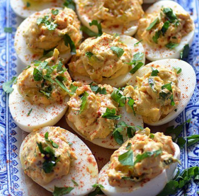 Served Pimento Cheese Deviled Eggs — Winston Salem, NC —  Uncle Chris’ Pimento Cheese