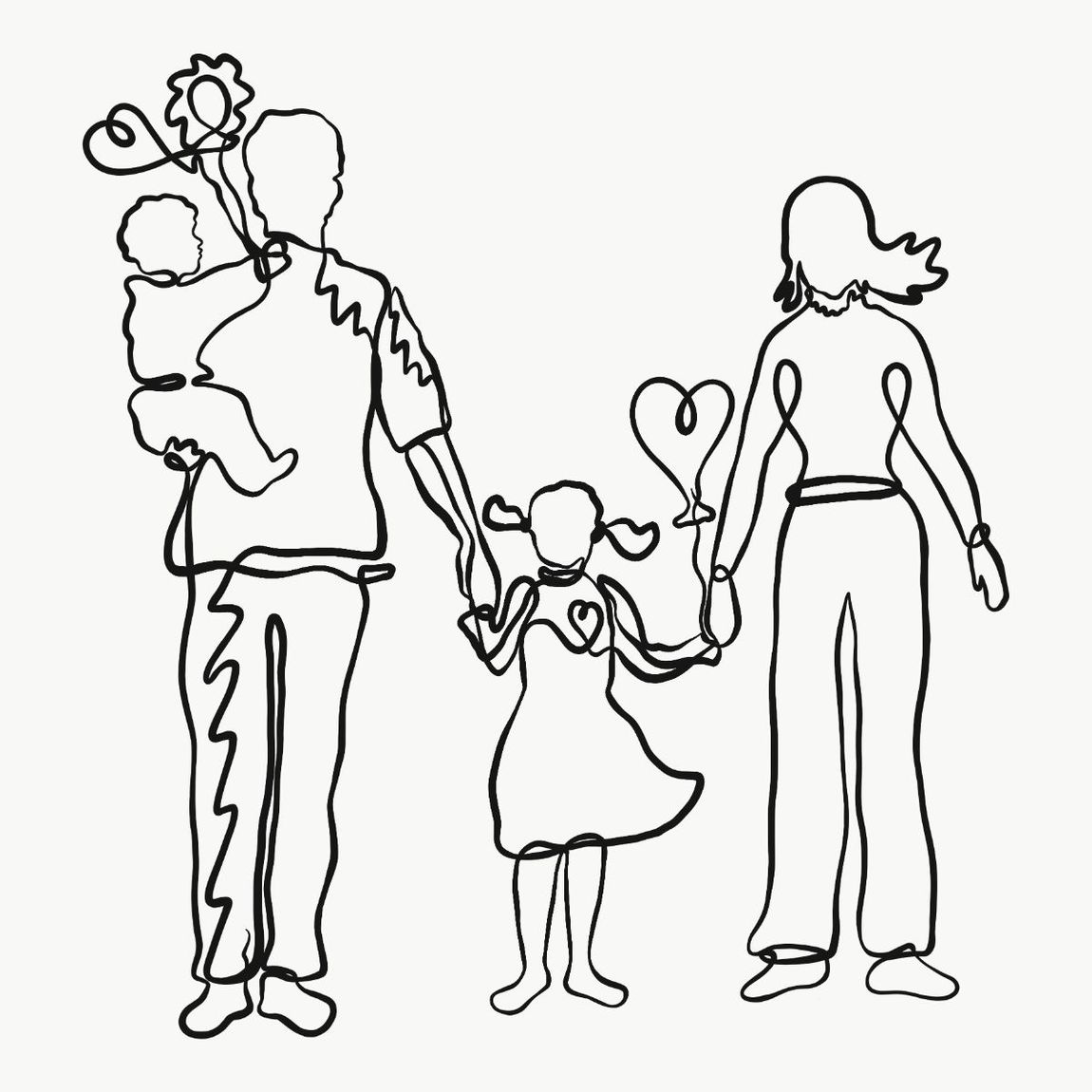 illustrazione di una famiglia