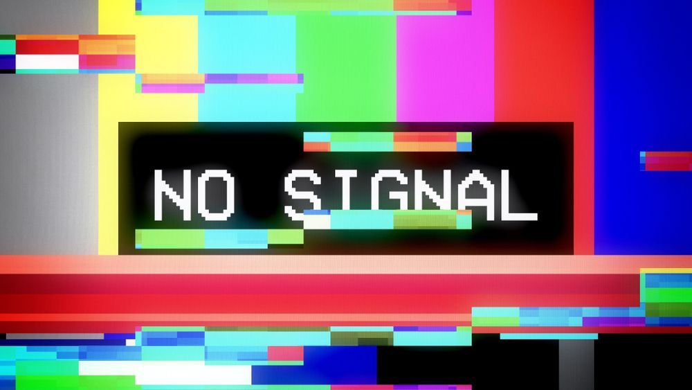 A No Signal Sign Is Displayed on A Colourful Screen  — A1 Antenna Doctor In Port Macquarie, NSW