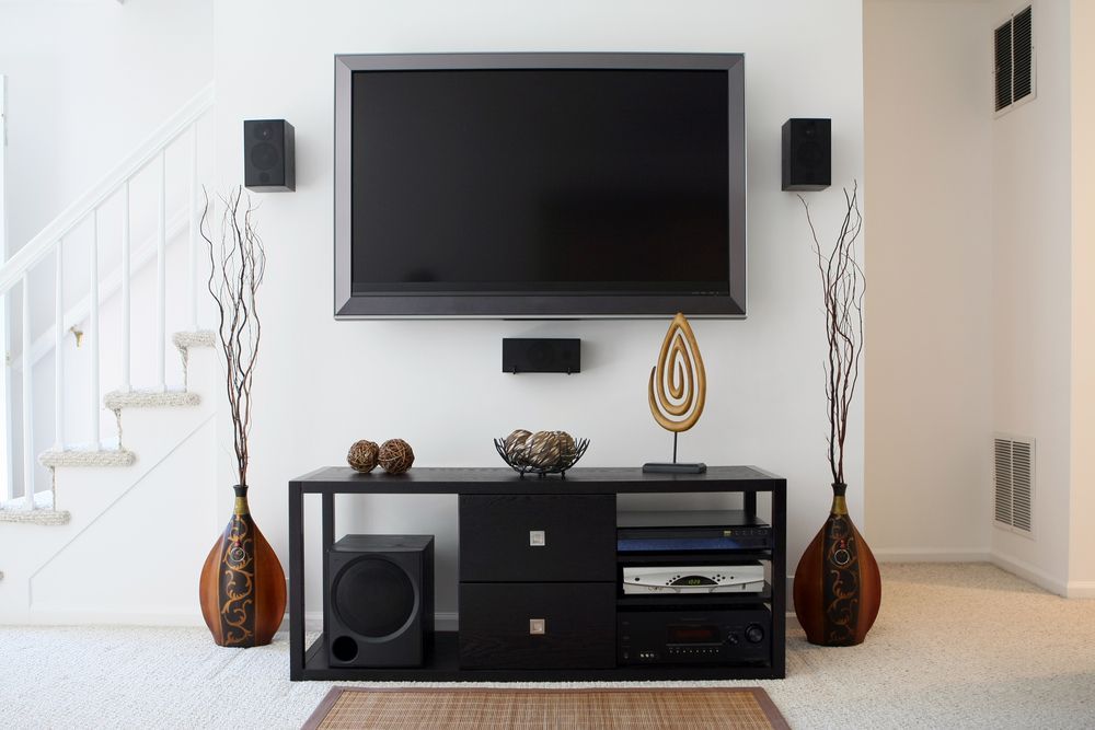 A Living Room with A Flat Screen Tv on The Wall — A1 Antenna Doctor In Port Macquarie, NSW