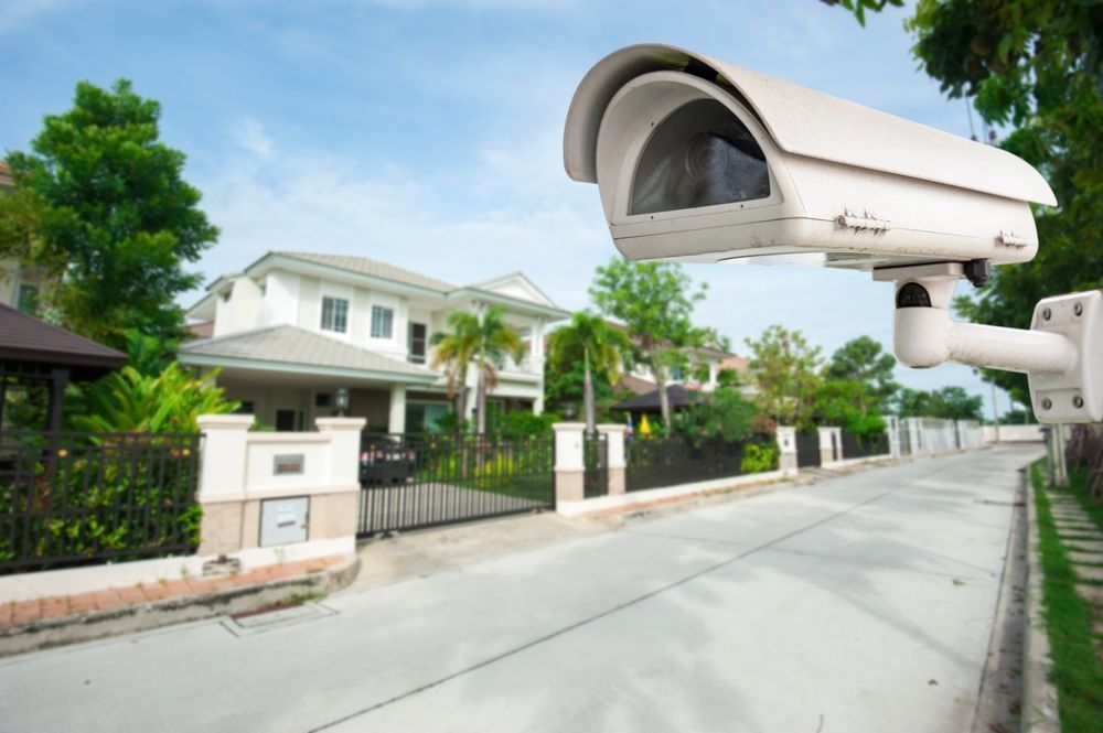 A Security Camera Is Mounted on The Side of A Road — A1 Antenna Doctor In Laurieton, NSW
