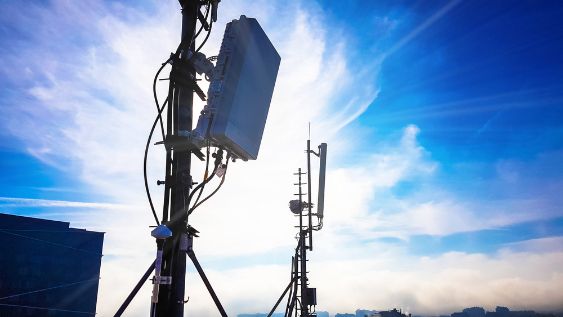 A Couple of Antennas Sitting on Top of A Pole with A Blue Sky in The Background — A1 Antenna Doctor In Port Macquarie, NSW