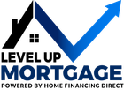 Level Up Mortgage Powered by Home Financing Direct logo in central nebraska