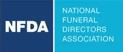 NFDA logo in blue and teal with “National Funeral Directors Association” text