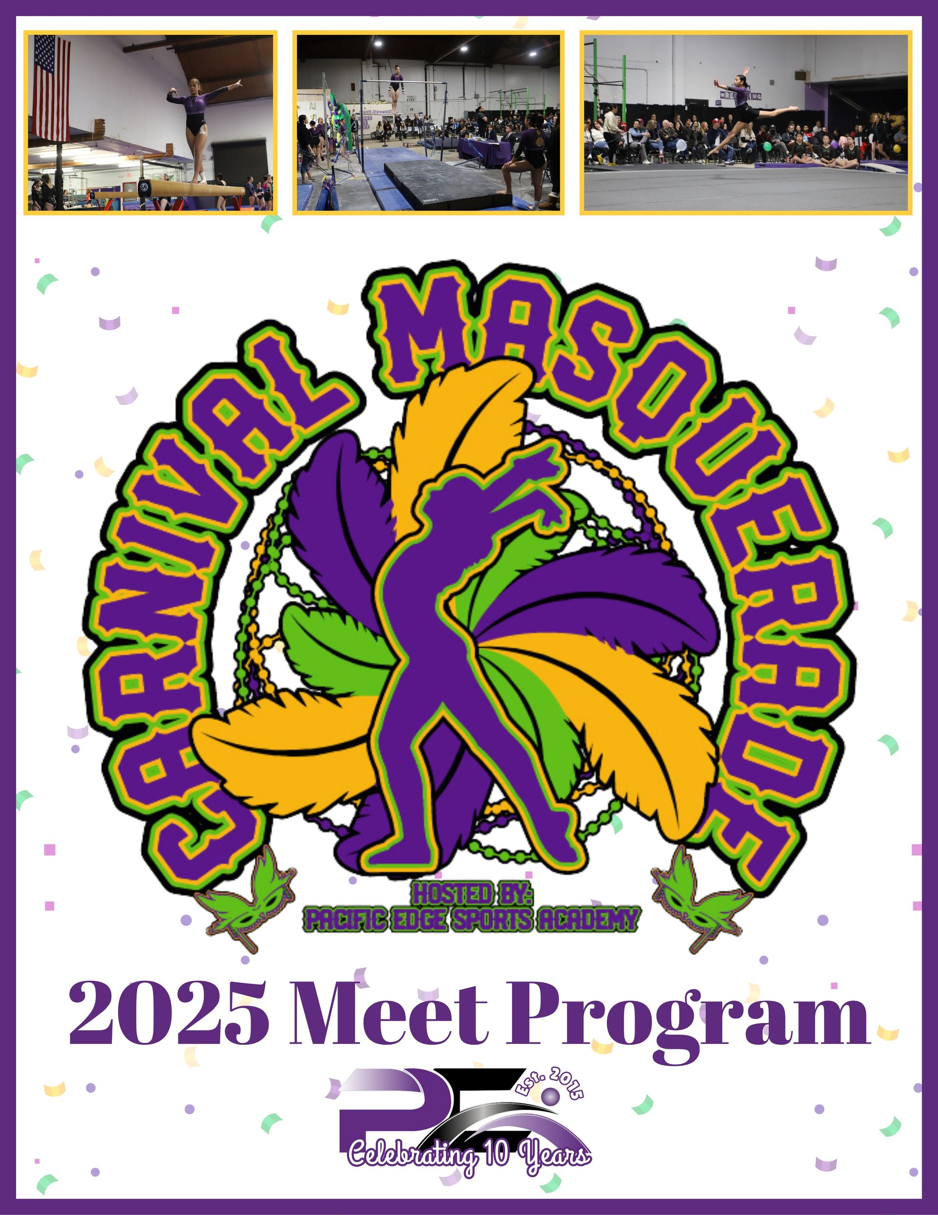 2025 Carnival Masquerade Gymnastics Meet at Pacific Edge Sports Academy