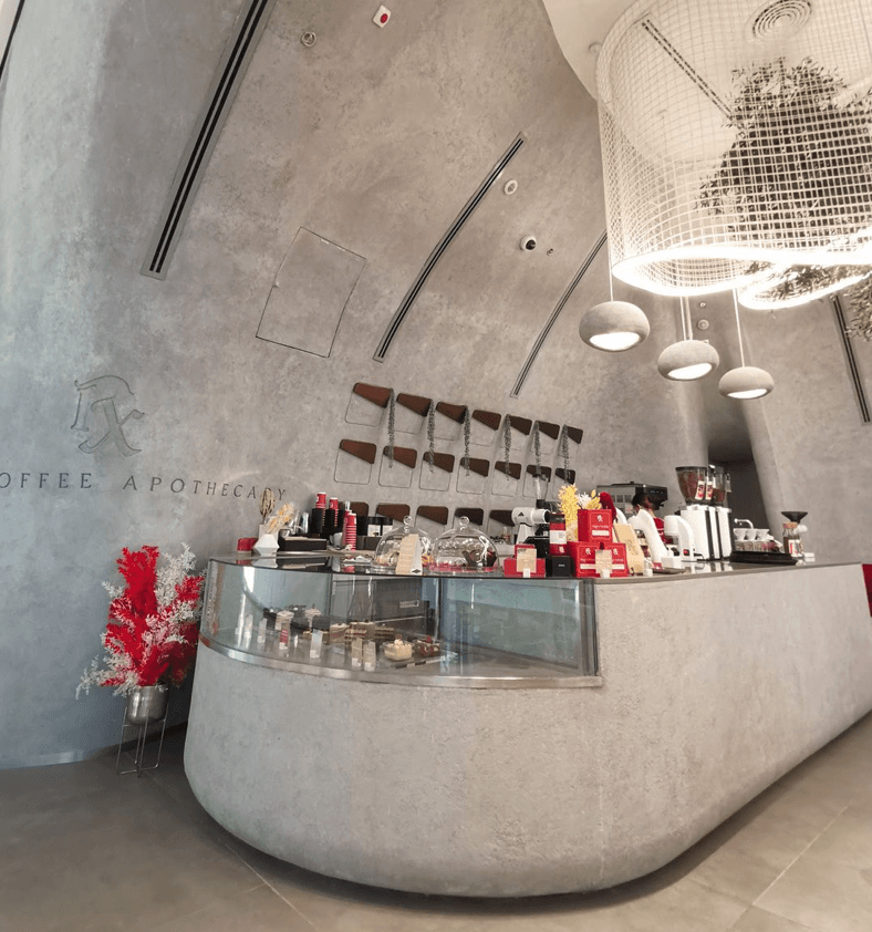 Coffee Apothecary Dubai Polished Plaster