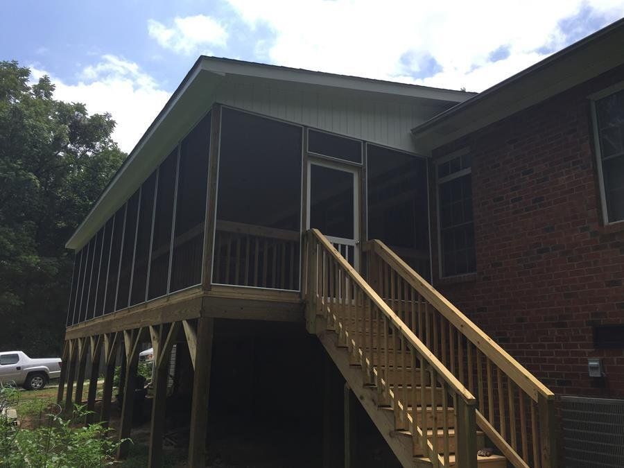 Brown House With Patio Deck — Mooresville, NC — Bryan Clodfelter Construction Company
