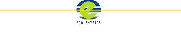 A logo for eco physics with a green circle