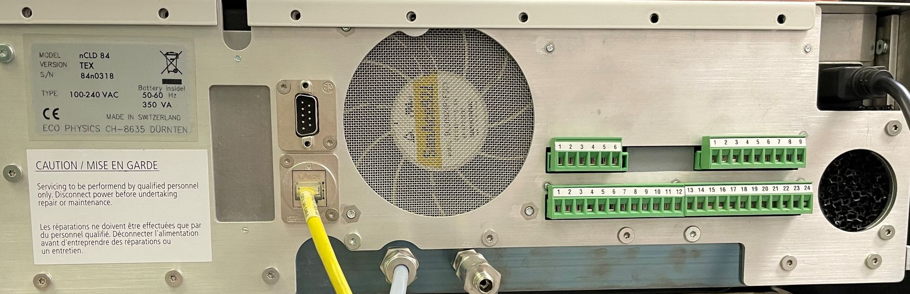 A white box with a screen that says ' i 'm sorry ' on it