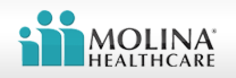 Molina Healthcare logo: three teal figures, connected, beside 