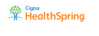Cigna HealthSpring logo with a green tree icon and an orange wordmark on a white background.