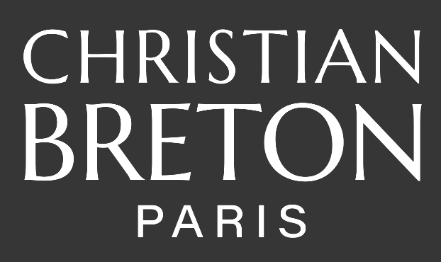 Logotipo de Christian Breton Paris en texto blanco sobre fondo gris oscuro.