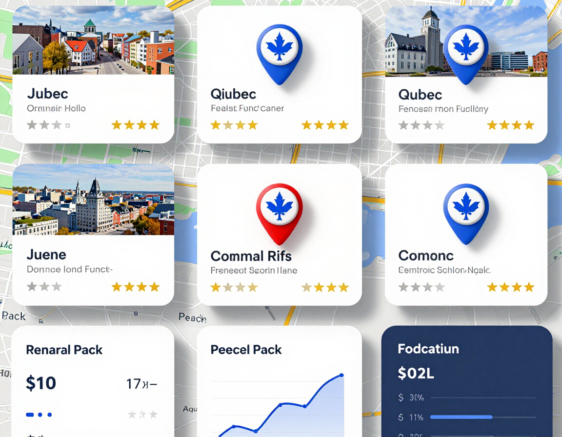 Capture du pack local Google Maps avec avis et cartes de marque