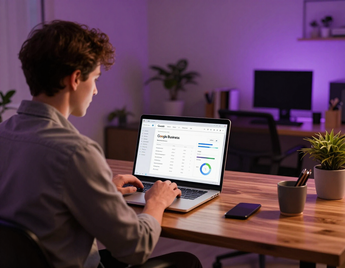 Entrepreneur québécois analysant sa visibilité Google locale