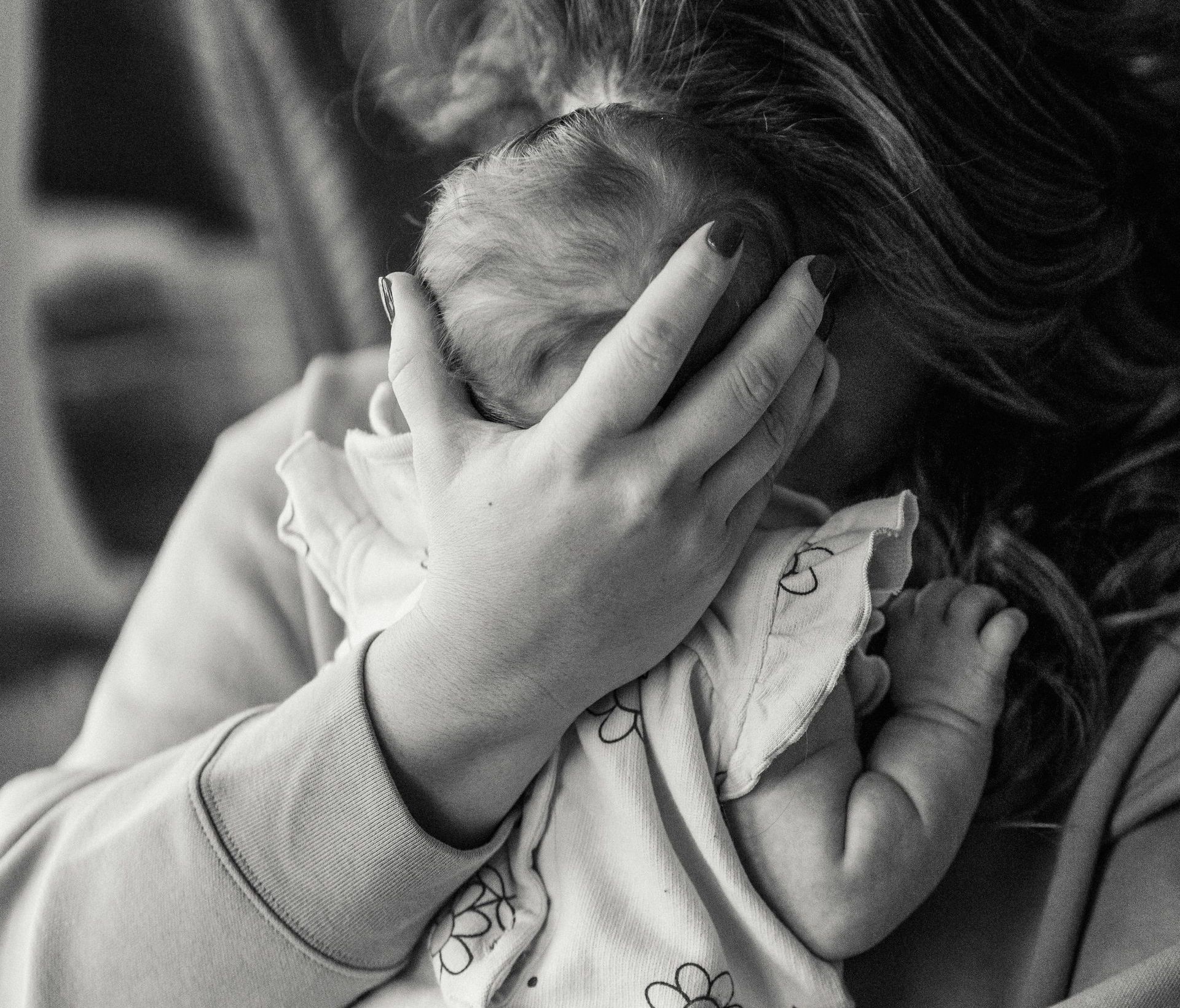 Frau mit Baby