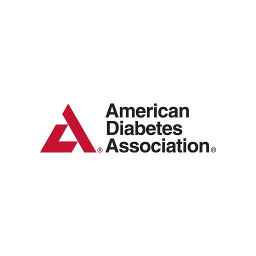 The american diabetes association logo is a red triangle on a white background.
