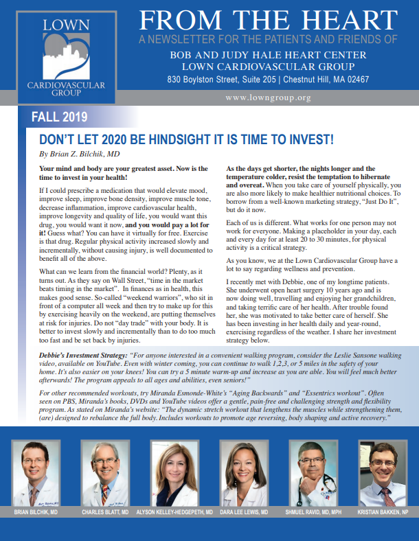 A newsletter for the patients and friends of bob and judy hale heart center