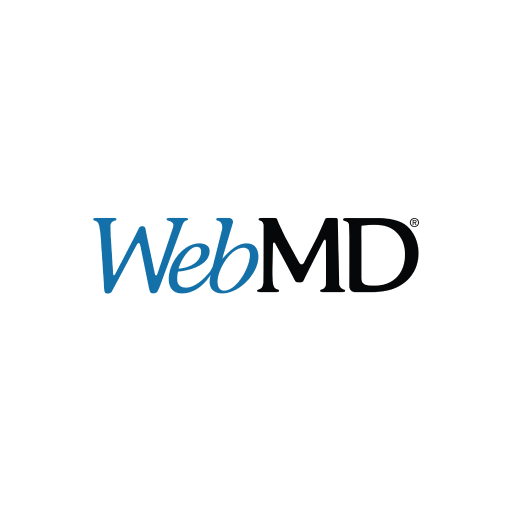 The webmd logo is blue and black on a white background.