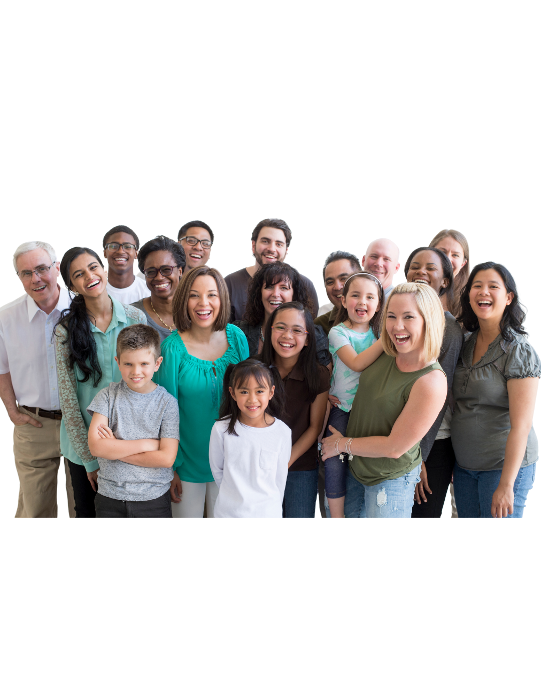 Group of diverse people smiling, possibly a community or family gathering. | Marcos Auto Service