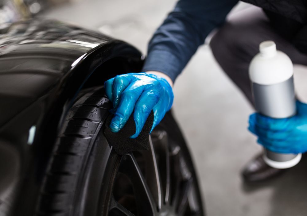 finishing off tyre fitting in our workshop in Reading