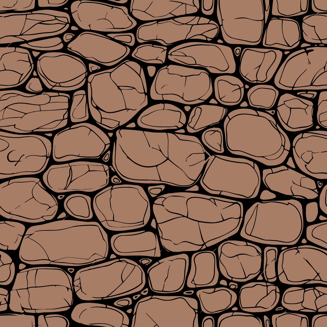A drawing of a stone wall with a seamless pattern