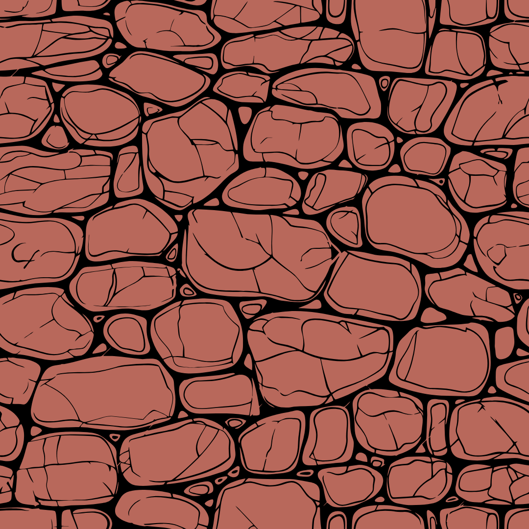 A drawing of a stone wall with a seamless pattern
