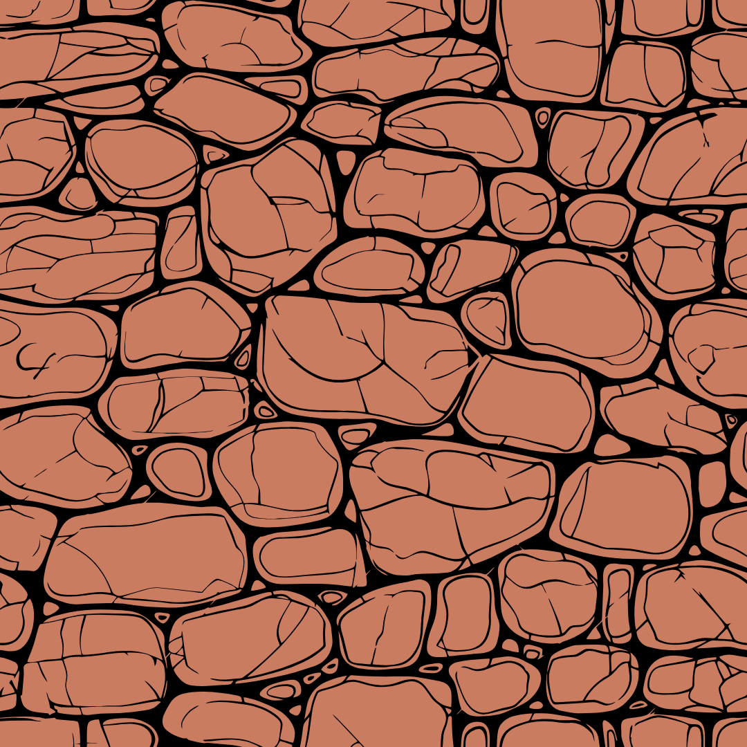 A drawing of a stone wall with a seamless pattern