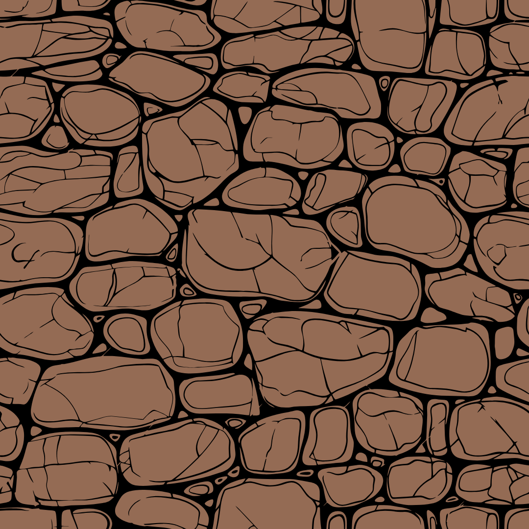 A drawing of a stone wall with a seamless pattern