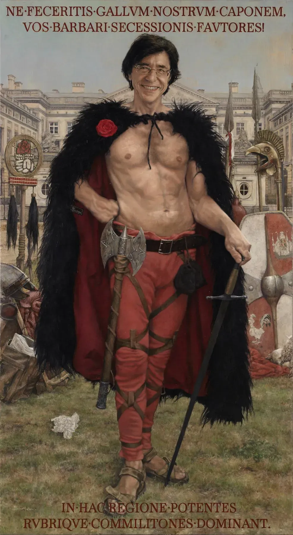 Bart Heijlen Illustrations portrait of Elio di Rupo.