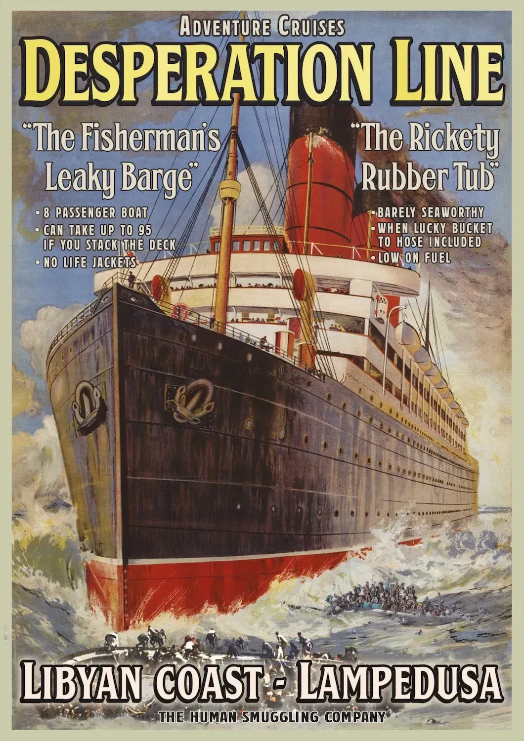 Bart Heijlen Illustrations 10, drowning refugees.