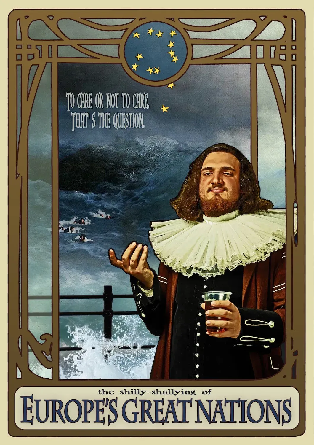 Bart Heijlen Illustrations 11, drowning refugees.