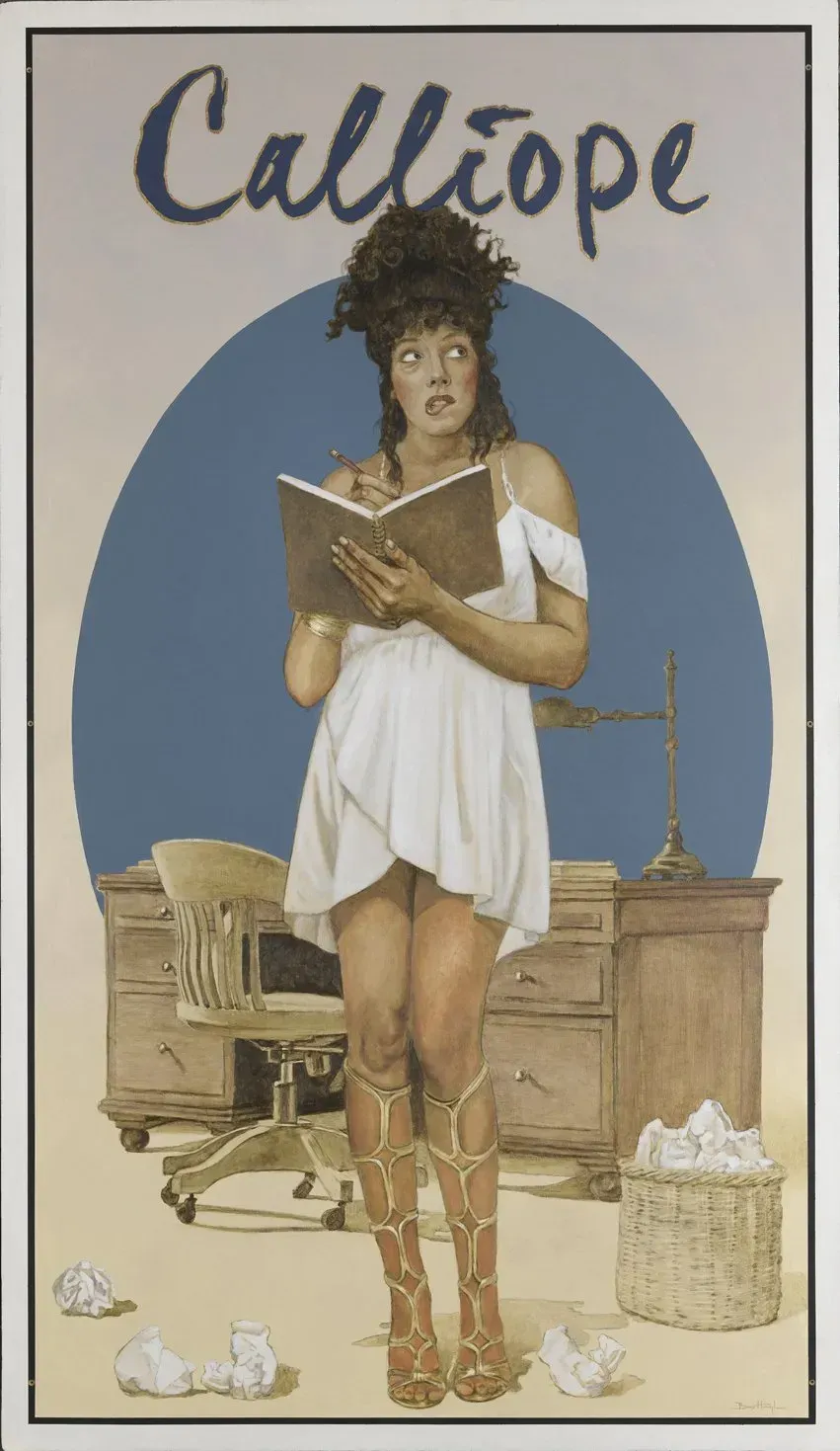 Bart Heijlen Illustrations 12 , 9 muses-Calliope.